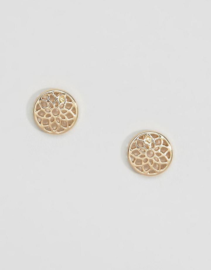 Designb London Chakra Stud Earrings - Gold