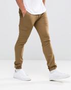 Asos Super Skinny Smart Joggers With Cargo Pockets - Green