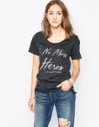 Zoe Karssen No More Heroes Oversized Short Sleeve T-shirt - Phantom