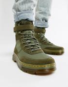 Dr Martens Combs Tech Tie Boots In Khaki - Green