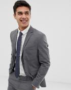 Selected Homme Suit Jacket With Stretch In Slim Fit-gray