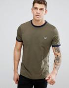 Fred Perry Slim Fit Sports Authentic Ringer T-shirt In Olive - Green
