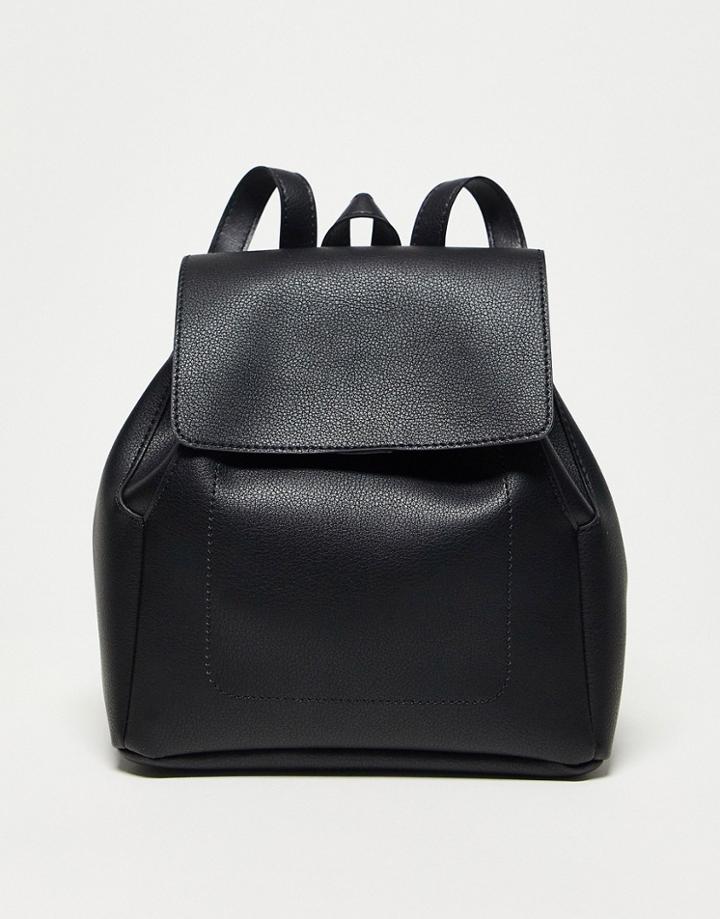 Asos Design Soft Minimal Backpack In Black