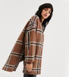 Object Oversized V Neck Sweater In Check-multi