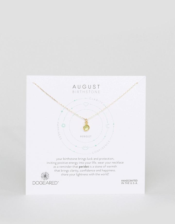 Dogeared Peridot August Birthstone Necklace - Gold