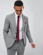 Burton Menswear Blazer In Black Check - Black