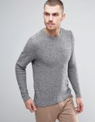Casual Friday Sweater With Pocket In Gray - Gray