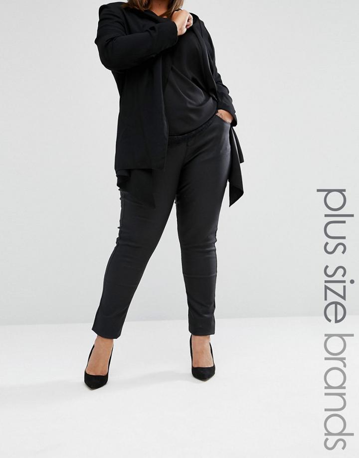 Elvi Plus Waxed Jeans - Black
