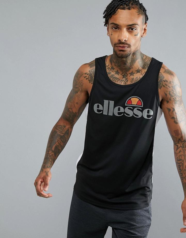 Ellesse Sport Tank With Large Logo - Black