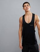 Asos 4505 Extreme Racer Back Tank With Quick Dry In Black - Black