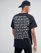 New Love Club Romeo Back Print T-shirt - Black