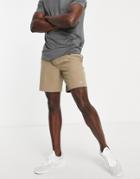 Asos 4505 Icon Training Shorts With Quick Dry In Beige-neutral