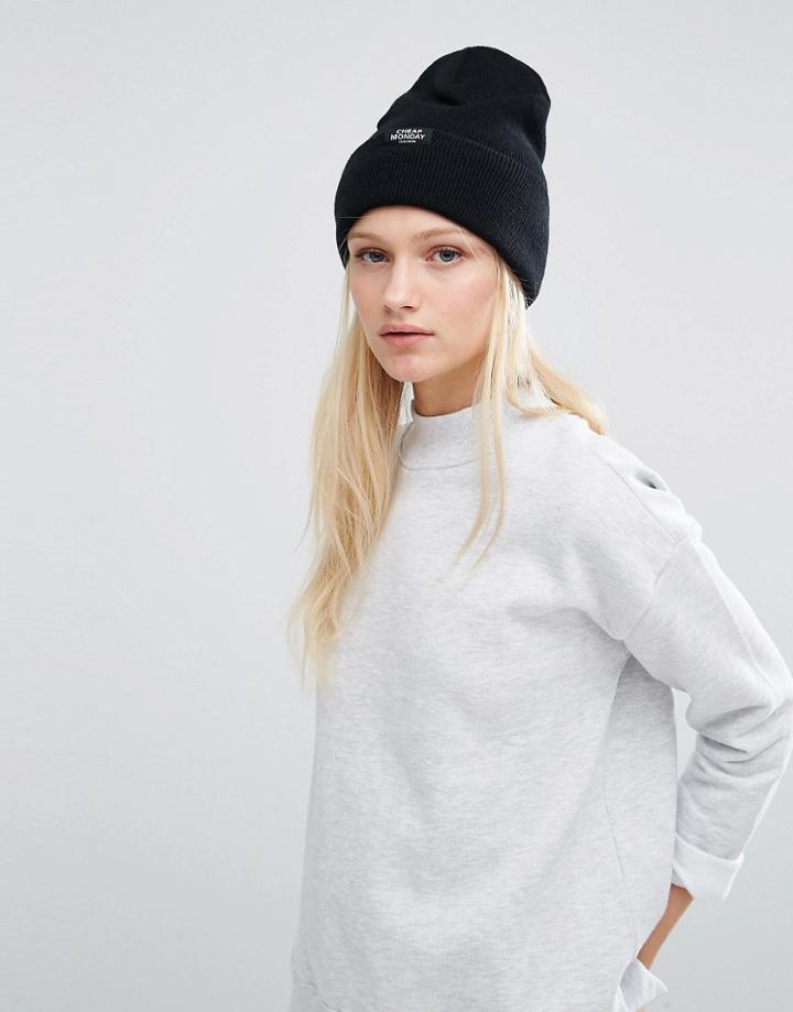 Cheap Monday Black Knitted Beanie - Black