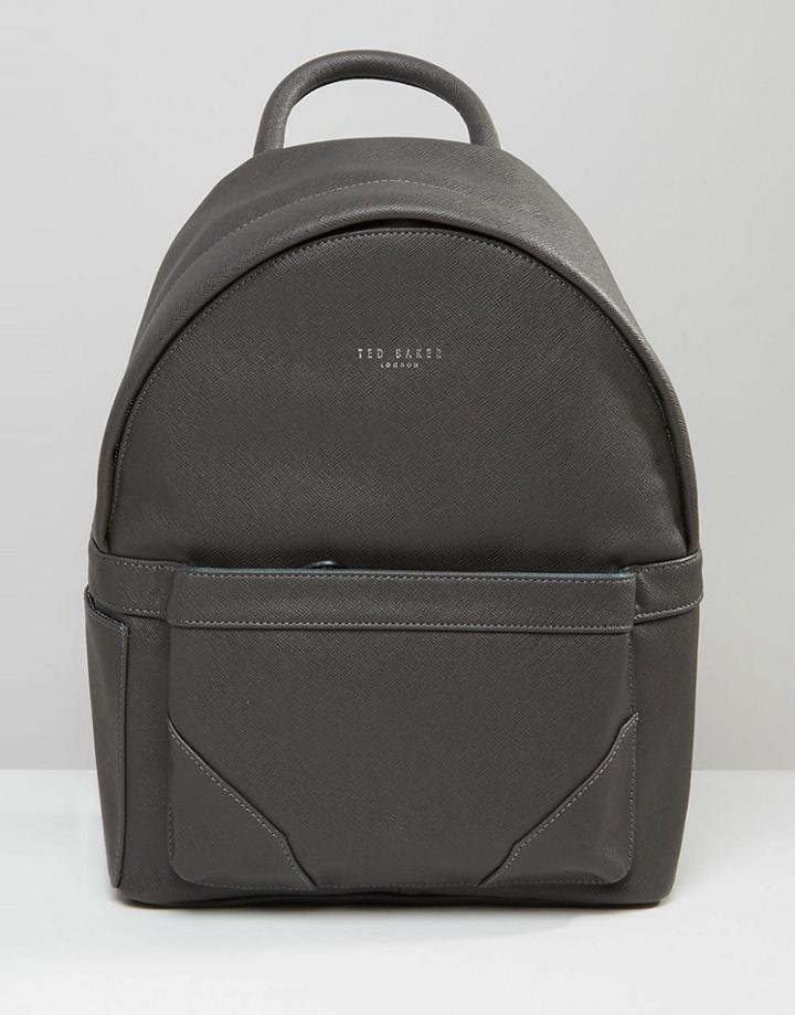 Ted Baker Backpack Small Cross Grain - Gray