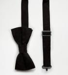 Reclaimed Vintage Inspired Velvet Bow Tie Black - Black