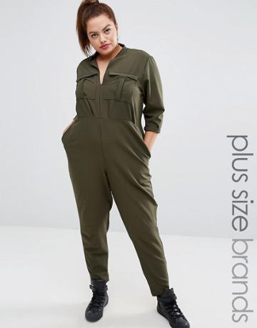 One One Three Utility Jumpsuit - Green