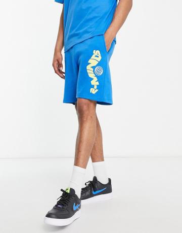 2-minds Jersey Shorts In Blue - Part Of A Set