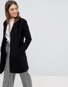 Only Wool Blend Tailored Coat - Black