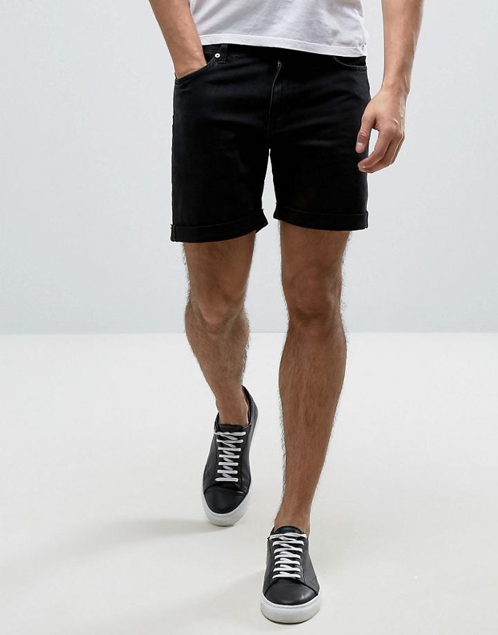 Weekday Beach Day Denim Shorts Lovely Black - Black
