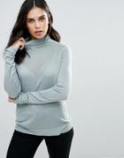 Vila Jersey Turtleneck Sweater - Gray