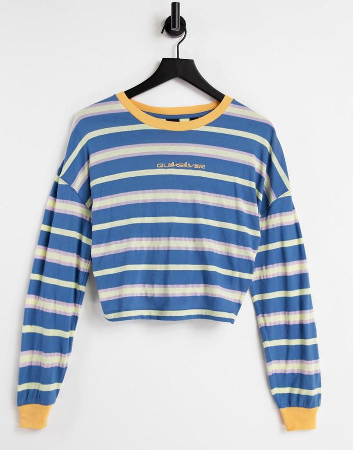 Quiksilver Around Beach Long Sleeve T-shirt In Blue-blues