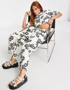 Fred Perry Floral Print Pants In Multi - Part Of A Set-neutral