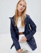 Herschel Classic Hooded Waterproof Jacket In Navy - Navy