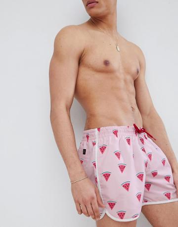 Le Breve Watermelon Swim Short - Pink