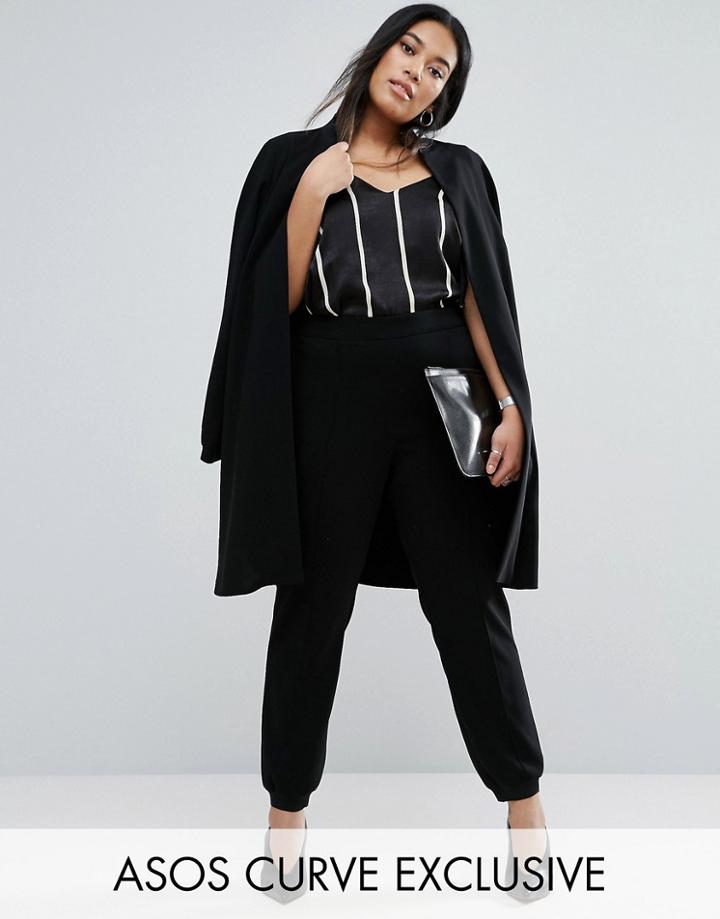 Asos Curve Luxe Pant - Black