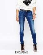 G Star Be Raw 3301 -a Low Super Skinny Jeans - Blue