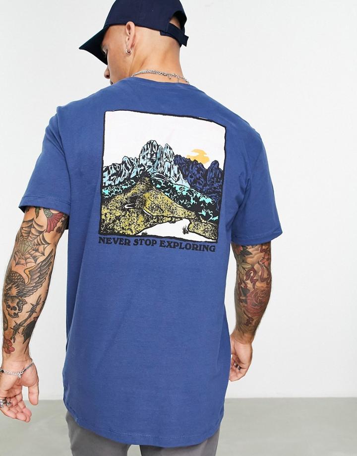 The North Face Graphic Injection T-shirt In Shady Blue