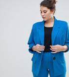 John Zack Plus Longline Blazer - Blue