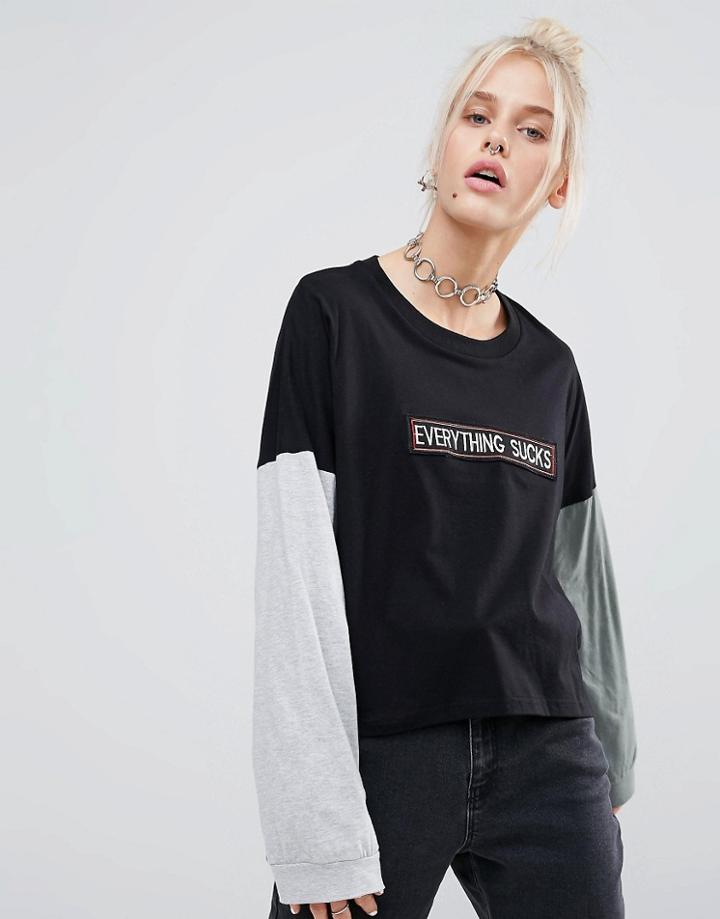 The Ragged Priest Everything Sucks Long Sleeve T-shirt - Multi