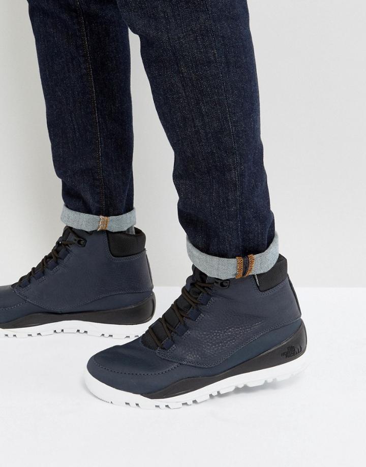 The North Face Edgewood 7 Leather Walking Boot In Navy - Navy