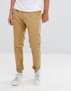 Stradivarius Skinny Chino In Tan - Tan