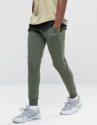 Illusive London Cuffed Joggers With Distressing - Green