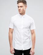 Only & Sons Skinny Short Sleeve Smart Shirt - White