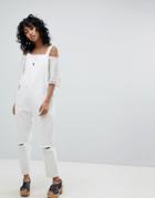 One Teaspoon Denim Overalls - White