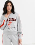 Asos Design Lounge San Diego Sweater - Gray