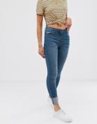Parisian Turn Up Jeans-blue