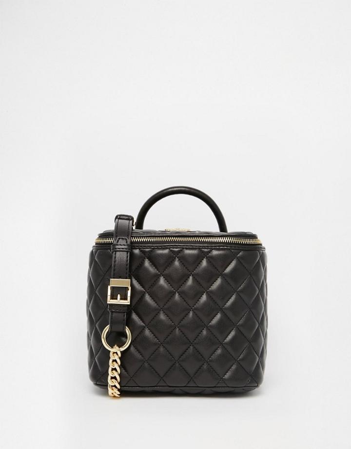 Love Moschino Quilted Box Tote Bag - Black