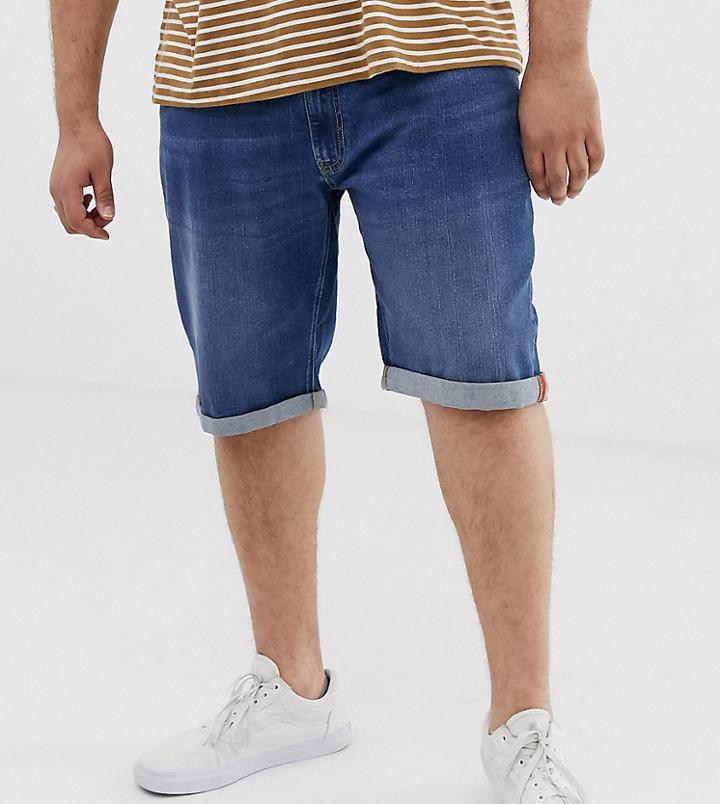 Duke King Size Denim Short With Stretch - Blue