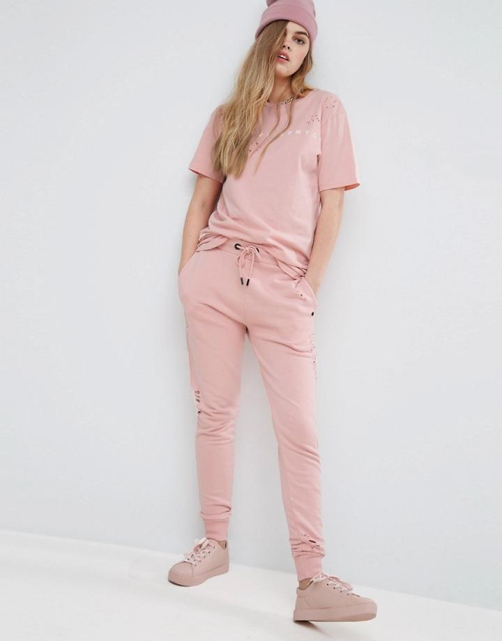 Criminal Damage Shoreditch Joggers - Pink