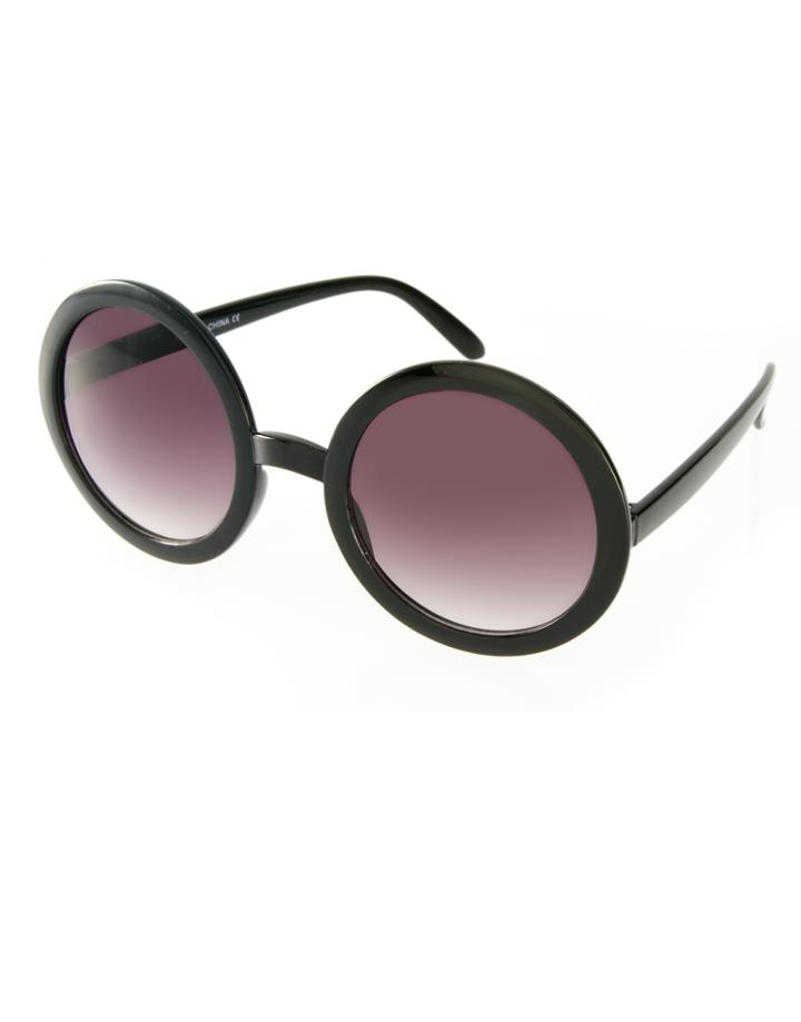 Asos Black Round Sunglasses