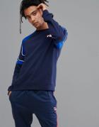 Fila Black Line Sweatshirt With Embroidered Sleeve Logo In Navy - Navy