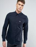Fred Perry Slim Oxford Shirt Buttondown In Navy - Navy