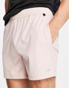 Asos 4505 Icon Training Shorts In Mid Length In Pink