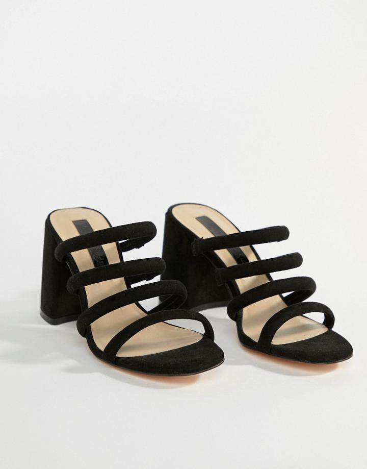 Miss Selfridge Tube Strappy Sandal - Black