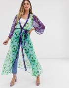 Nfc Juliette Tie Dye Kimono-blue