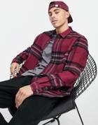 River Island Long Sleeve Check Shirt In Red